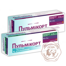 Пульмикорт Небул. 0.25 мг/мл 2мл №20 Швеція АстраЗенека